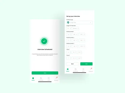 Interview Scheduling App Interface design interface interview research ui ux