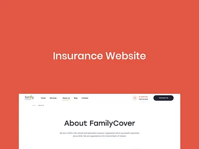 ✺ Family Cover – Insurance Website Design about calm children concept cozy expert family friendly grid insurance kids minimal sweet ui website wellbeing