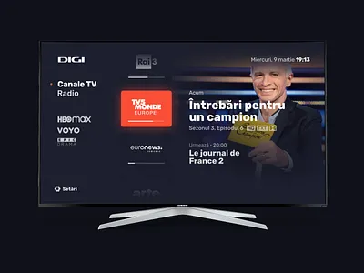 STB UI Concept - V2 big screen concept concept design design flat interface iptv set top box settop box stb television tv ui