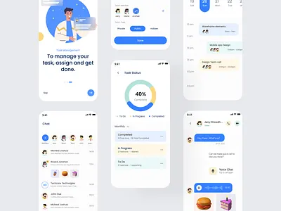 Task Management Mobile App app design figma interface mobile app trending ui ux