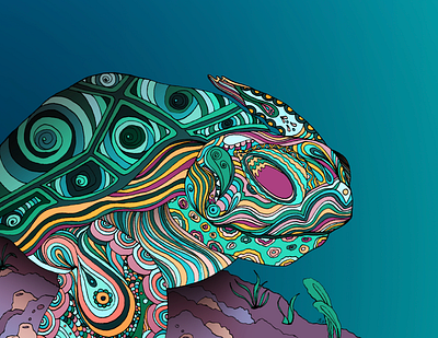 Animal Spirits - Turtle design digital art graphic design illustration