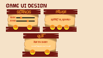 GAME UI DESIGN app design application designs branding design game ui design graphic design illustration logo mobile app ui design ui vector