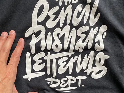 Pencil Pushers apparel custom lettering pencil pushers print screenprint shirt silkscreen tshirt typography