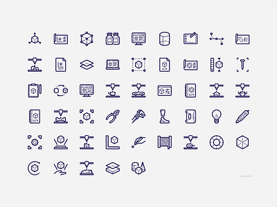 3D Printing Icons 3d printing 3d printing icons design icon icon design icons iconset ui