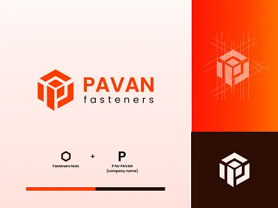 P Logo brand identity branding brandmark custom logo dribbble fasteners graphic design hkdzns icon logo logo design logo type logomark logotype minimalist logo monogram nft p logo symbol typography