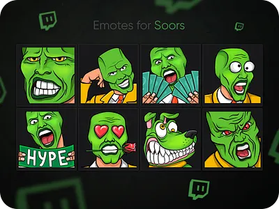 Twitch Emotes Soors design digitalart emote illustration overlay smile stream streaming twitch