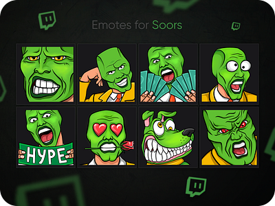Twitch Emotes Soors design digitalart emote illustration overlay smile stream streaming twitch