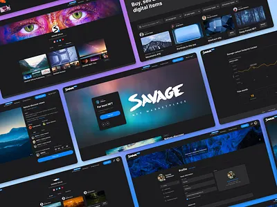 NFT Marketplace for High-resolution Videos [by PixelPlex] auction bid blockchain clean crypto crypto wallet marketplace minimal nft nft page owner profile transaction history ui video wallet website design