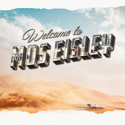 Welcome to Mos Eisley adobe branding design graphic design illustration logo postcard starwars typography