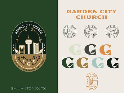 Garden City Church bible branding church church branding church logo church plant city garden green illustration logo ministry ministry logo san antonio sermon art