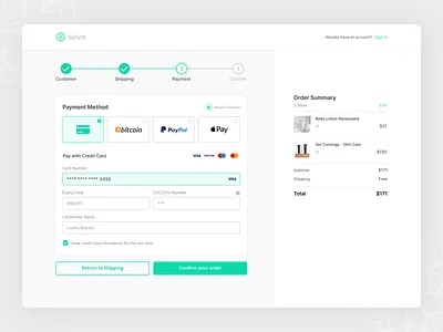 Checkout page ui