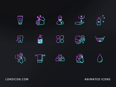 Hygiene Icon Group animation design icon