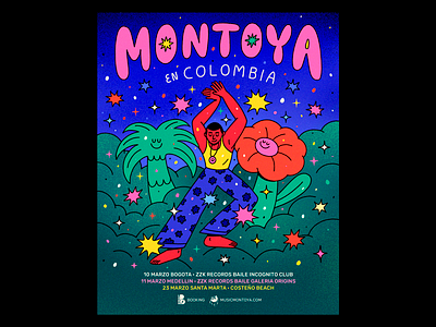 MONTOYA EN COLOMBIA cartel colombia dance electronicmusic flyer music party poster tropical