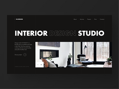 Design interior studio - concept design interior site ui web design