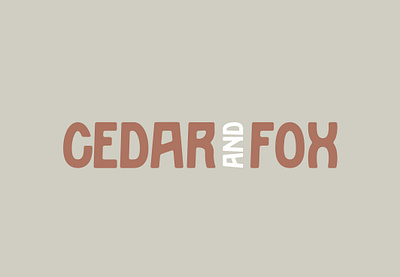 Cedar and Fox Vintage Branding branding branding design design logo