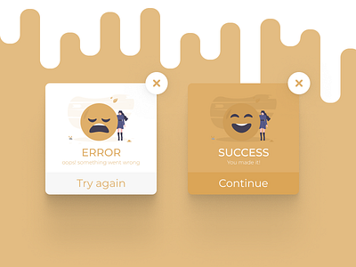 Flash Message - DailyUI #011 app app design button clean daily 100 challenge daily challenge daily ui dailyui dailyui 011 dailyuichallenge design error flash message illustration mobile success sweet ui web