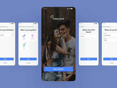 Dating App adobexd dailyui dating app design mobile ui ux xdcreativechallenge xddailychallenge