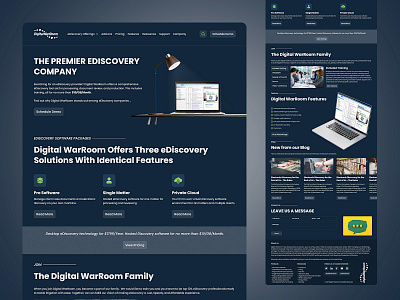 eDiscovery Company Landing Page adobe adobexd company digitalwarroom ediscovery figma graphic design illustrator landing landingpage page photoshop ui ux webdesign website xd