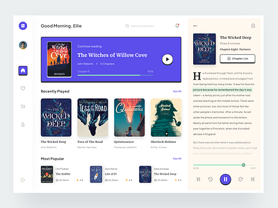 Auca - Audio Book Dashboard app audio audio app audio book book clean dashboard design fun minimal music music app simple ui uidesign uiux ux web web app web design