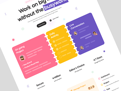 GoalBuilder - Task Management Website clean daily task design exploration hero section landing page productivity productivity app project management simple task task management to do list ui illustration uidesign uxdesign web design website