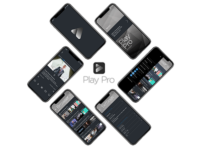 Play Pro mobile app ui ux video streaming