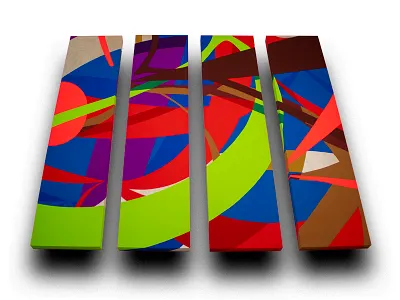 WONDERLAND PAINTING acrylic art artwork bright colorswatches painting