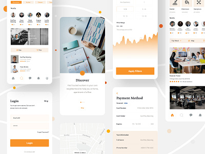 Professional Mobile App for Job management app design app screen design app ui app ux branding design flat design mobile app mobile app design modern app screens professional design professional screens screens ui ui designer uiux ux design ux designer web app web app design