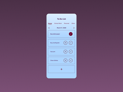 To Do List dailyui dailyui042 minimalism todolist ui visual design