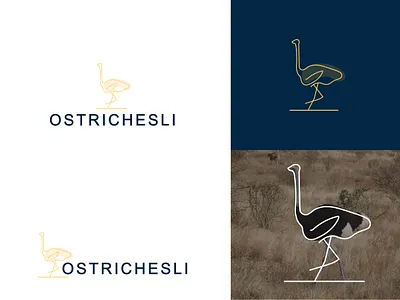OSTRICHESLI lOGO animation branding design graphic design illustration logo logodesign modern modern logo design ostrichesli simple vector vector logo]