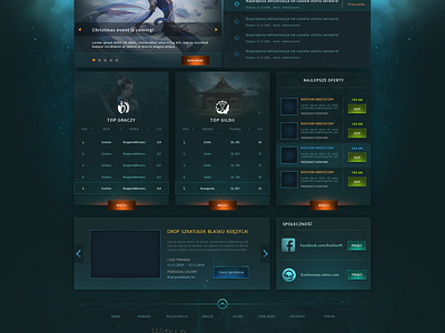 Evelion Game Template asian blue dark design fantasy game gamedev graphic design gui logo magic medieval metin2 oriental rpg ui uiux web