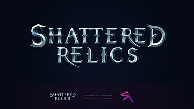Shattered Relics asian blue branding dark design fantasy game graphic design gui logo medieval metin2 oriental rpg typography ui uiux ux violet web