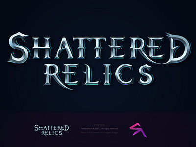 Shattered Relics asian blue branding dark design fantasy game graphic design gui logo medieval metin2 oriental rpg typography ui uiux ux violet web