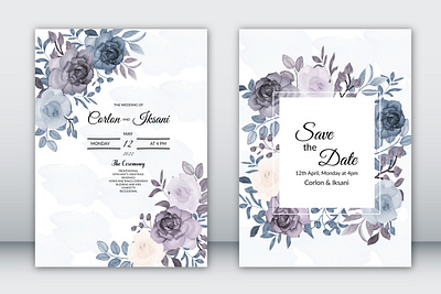 Wedding invitation card with water color blooming peony flower blooming botanical card celebration ceremony elegant floral flower foliage hand drawn invitation peony save the date template vector water color wedding wedding invitation wildflowers wreath