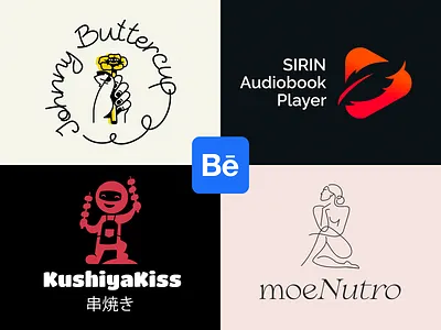 Logofolio 2022 / Behance brand branding buttercup design flower font girl identity illustration kebab letter logo logotype meat ninja nu nutro pen play