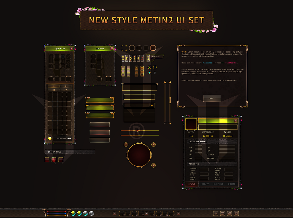 Game User Interface - Metin2 by Wojciech Piętoń on Dribbble