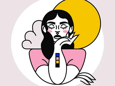 Self portrait illustration portrait vector