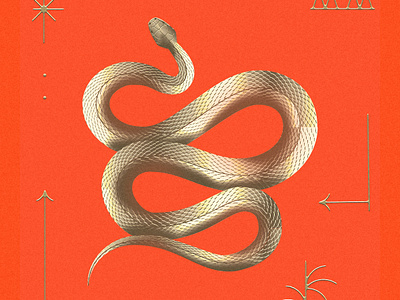 golden boy art design gold illustration snake
