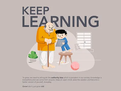 Keep Learning branding graphic design illustration marketing ui
