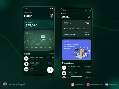Personal Finance App app branding design expense management landing page payment app ui ux uz wallet app web