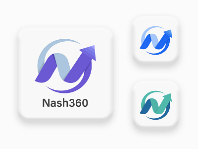 Logo - Nash360 dribbble graphic design letter logo n vector