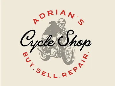 logo design/ branding- Adrian's Cycle Shop branding design graphic design illustration logo vector