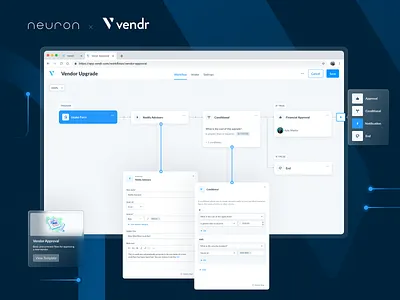 Vendr - UX/UI Design b2b design enterprise interface neuron no code platform procurement product design sales ui ux ux design workflow