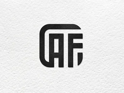 A+F monogram art branding clean design flat graphic design logo ui