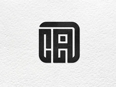 C+A monogram art branding clean design flat graphic design logo ui