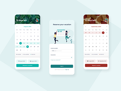 Vacation app app design graphic design ui ux