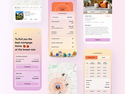 Home Mortgage Mobile App apartment broker buildings estate finder home housing map minimal mortgage property real real estate agency realestate realtor rent residence ui ux