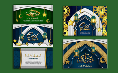 eid banner bundle banner decoration festival template