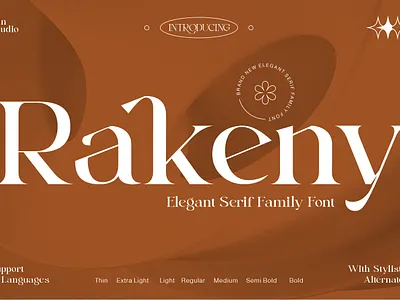 Rakeny - Serif Font Family branding design font fonts logo logo type typography ui