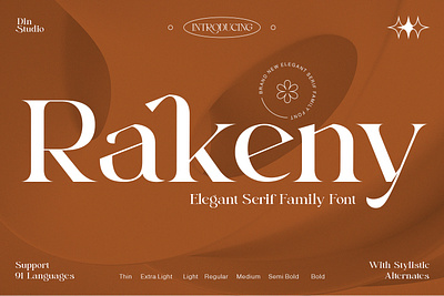 Rakeny - Serif Font Family branding design font fonts logo logo type typography ui