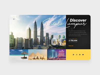 Travel agency cover UI agency cover interface travel travel agency ui ux